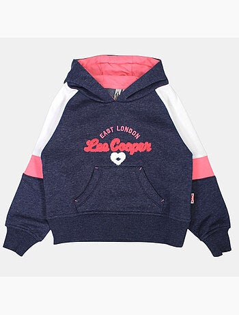 Lee cooper - sweat à capuche imprimé, coupe décontractée et manches longues