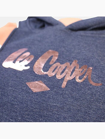 Lee cooper - sweat à capuche imprimé, coupe décontractée et manches longues