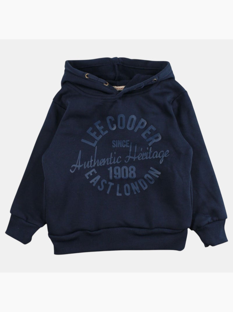 Lee cooper - sweat à capuche imprimé, manches longues Bleu marine - Kiabi