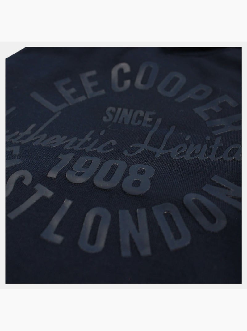 Lee cooper - sweat à capuche imprimé, manches longues Bleu marine - Kiabi
