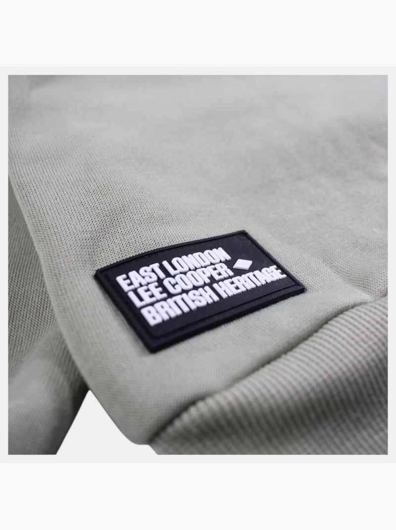 Lee cooper - sweat à capuche imprimé, manches longues Kaki - Kiabi