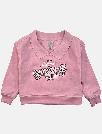 Lee cooper - sweat col rond imprimé, détails brodés