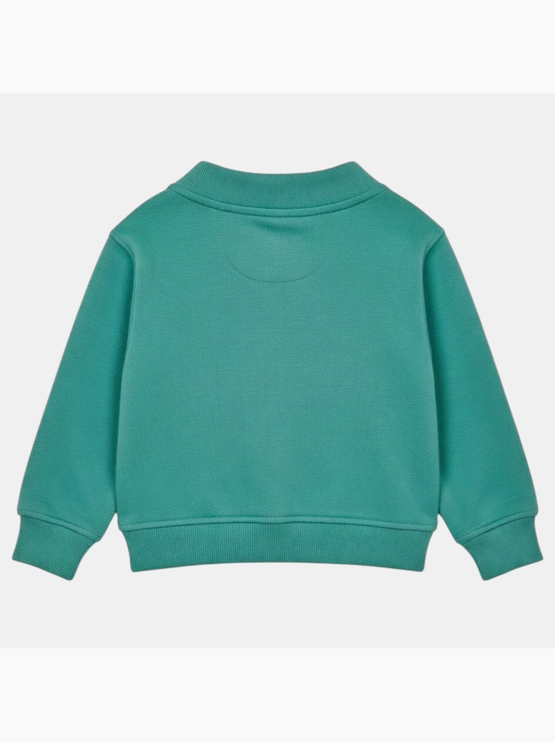 Lee cooper - sweat col rond imprimé, détails brodés Vert - Kiabi