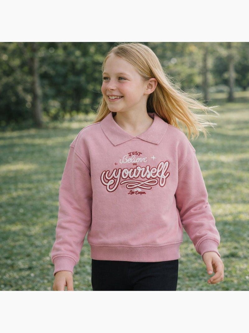 Lee Cooper - Sweat fille imprimé Rose - Kiabi