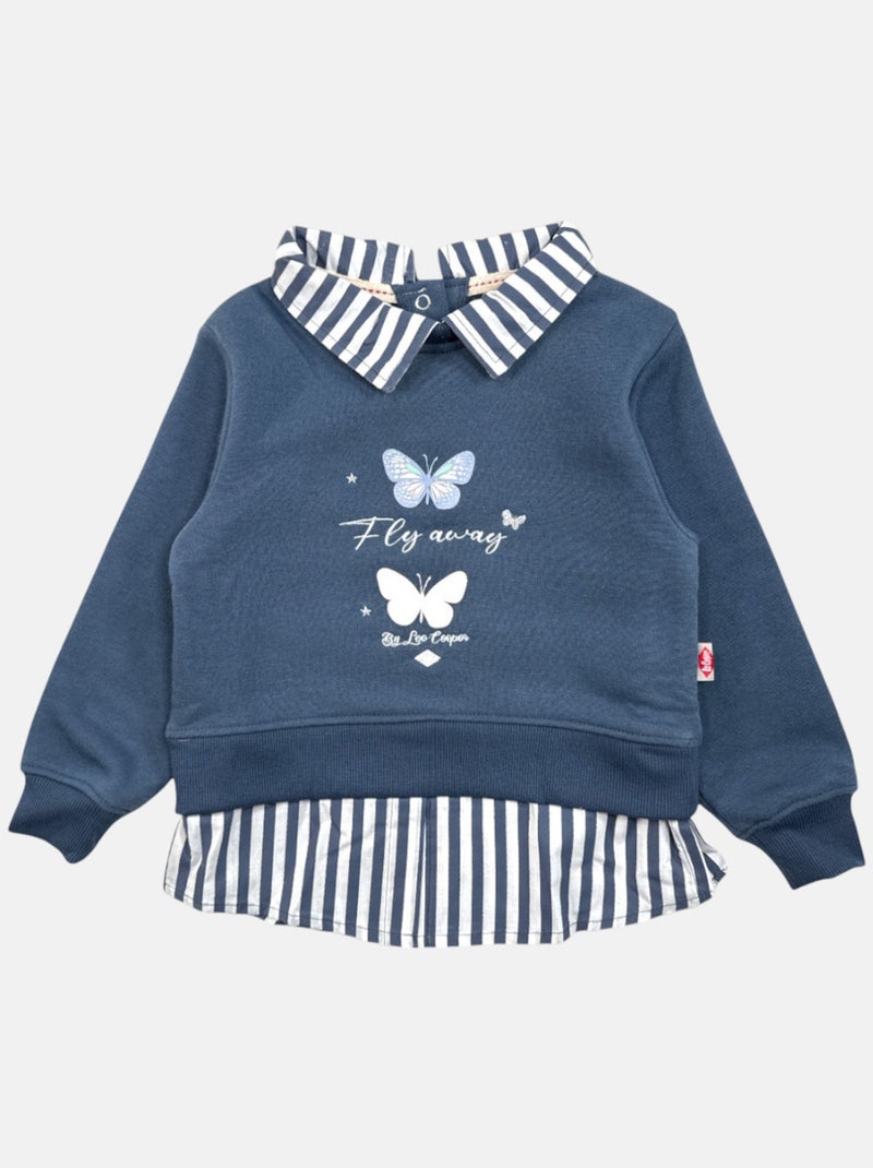 Lee Cooper - Sweat fille Lee Cooper Bleu marine - Kiabi