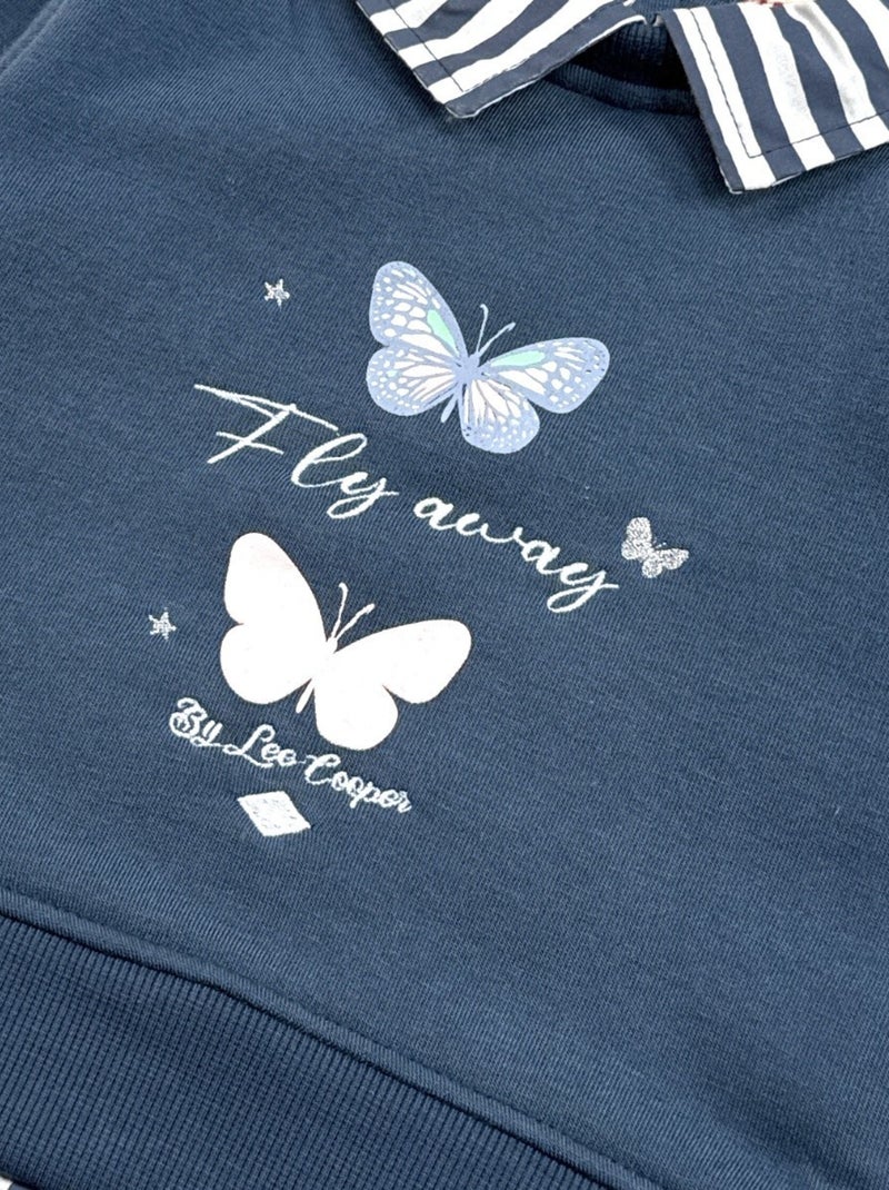 Lee Cooper - Sweat fille Lee Cooper Bleu marine - Kiabi