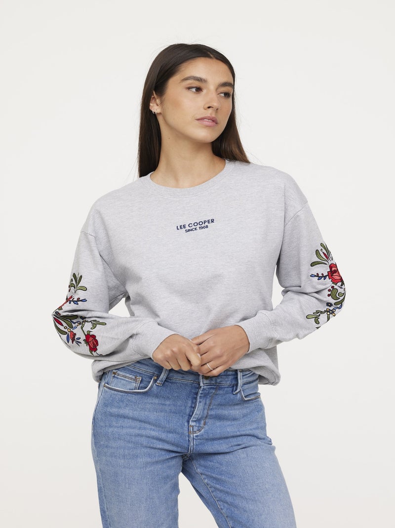 Lee Cooper - Sweatshirt ELIDA Gris chiné Gris - Kiabi
