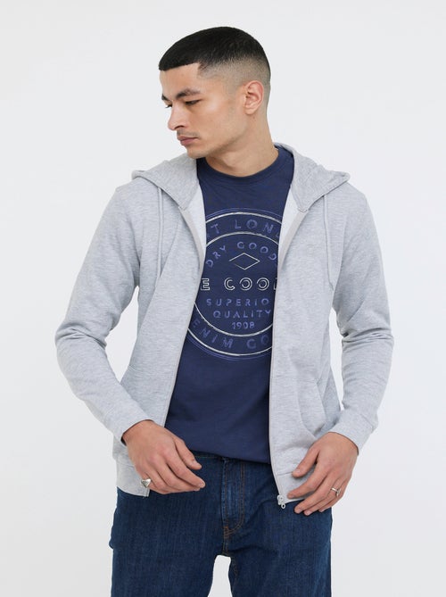 Lee Cooper - Sweatshirt ETIENNE Gris chiné - Kiabi