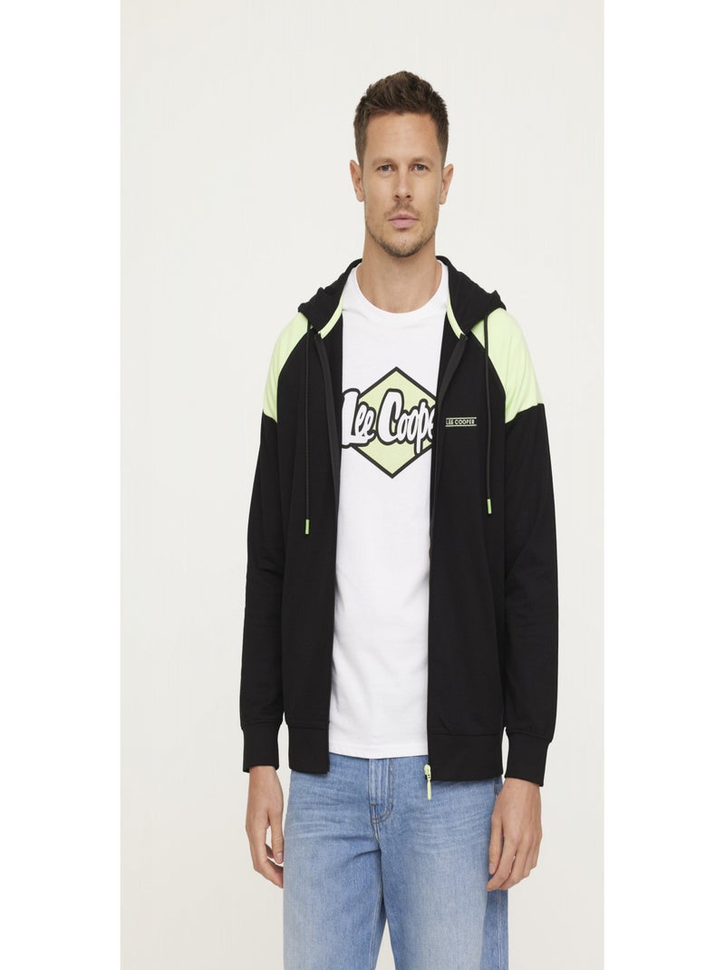 Lee Cooper - Sweatshirt manches longues coton regular EMANO Noir - Kiabi