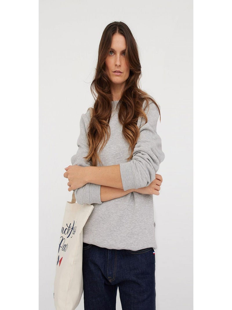 Lee Cooper - Sweatshirt mixte EVA Gris chine Bleu - Kiabi