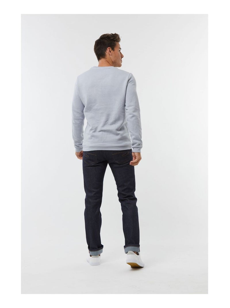 Lee Cooper - Sweatshirt mixte EVA Gris chine Bleu outremer - Kiabi