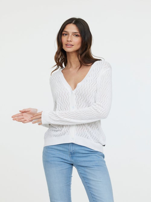 Lee Cooper - Sweatshirts CAPU ML Optic white - Kiabi