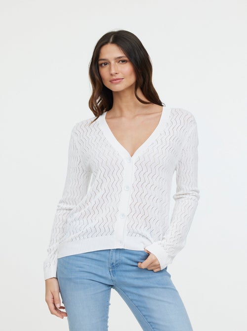 Lee Cooper - Sweatshirts CAPU ML Optic white - Kiabi