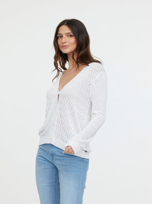 Lee Cooper - Sweatshirts CAPU ML Optic white - Kiabi