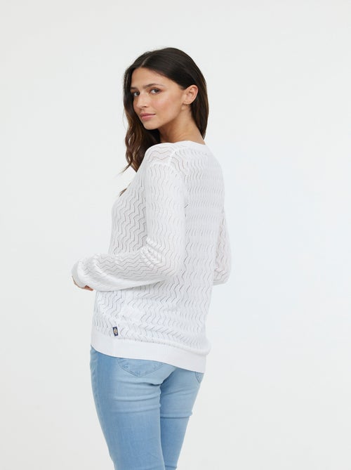 Lee Cooper - Sweatshirts CAPU ML Optic white - Kiabi