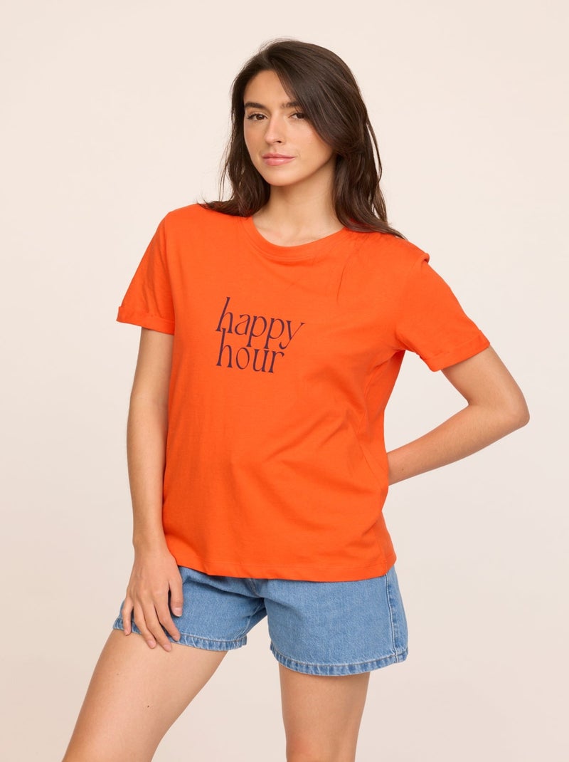 Lee Cooper - T-shirt ACOBI Clémentine Orange clair - Kiabi