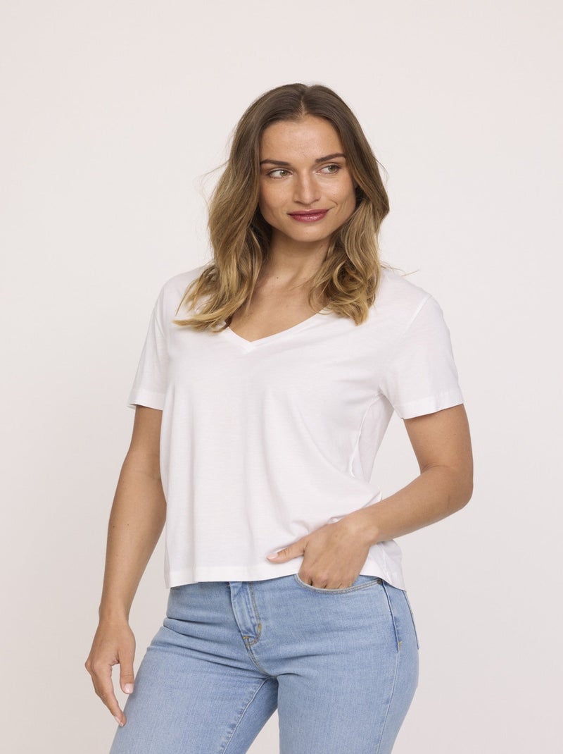 Lee Cooper - T-shirt AELY Blanc Blanc - Kiabi