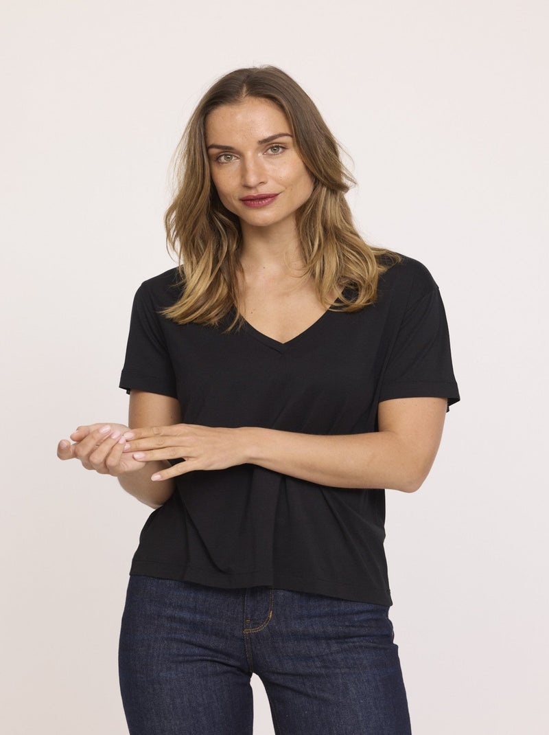 Lee Cooper - T-shirt AELY Noir Noir - Kiabi