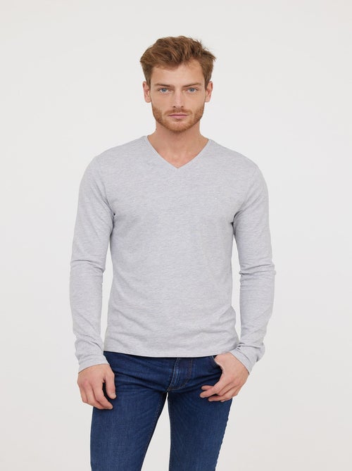 Lee Cooper - T-shirt Ajessy Gris Chiné ML - Kiabi