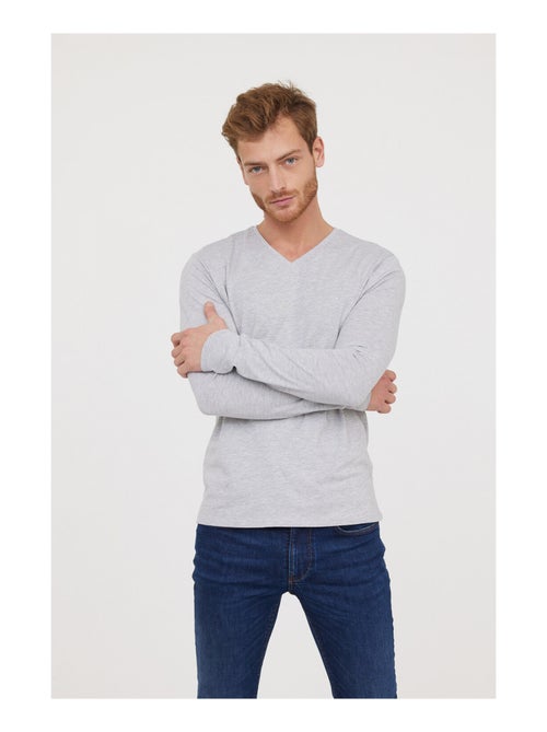 Lee Cooper - T-shirt Ajessy Gris Chiné ML - Kiabi