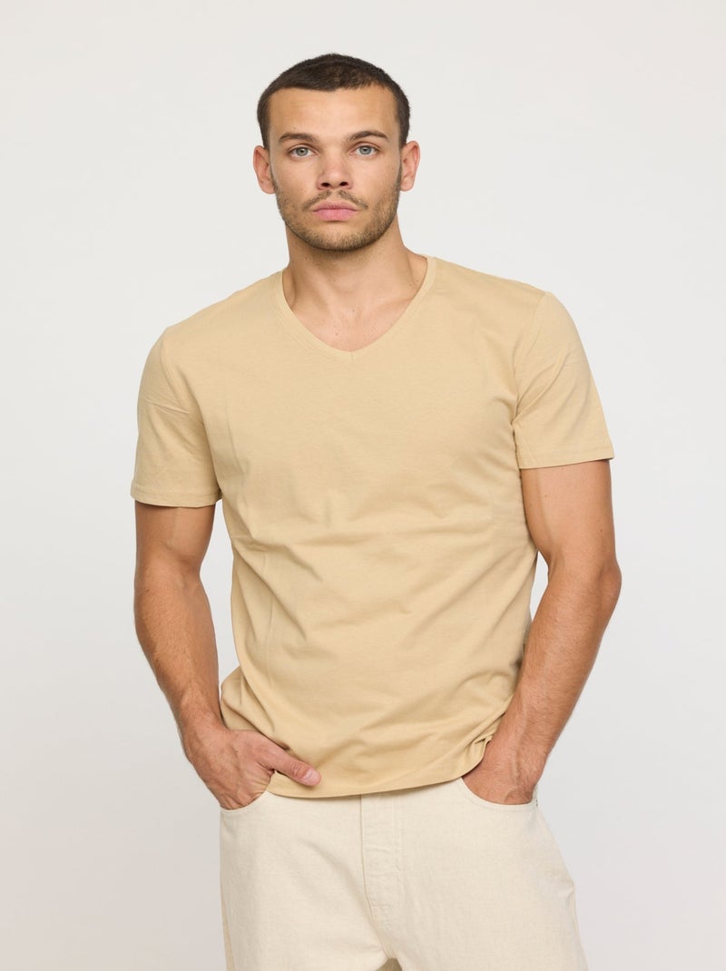 Lee Cooper - T-shirt AKILO Beige Beige - Kiabi