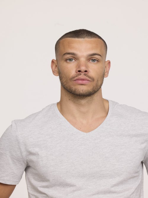 Lee Cooper - T-shirt AKILO Gris chiné - Kiabi