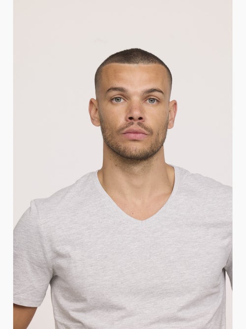 Lee Cooper - T-shirt AKILO Gris chiné - Kiabi