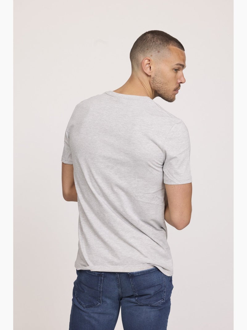 Lee Cooper - T-shirt AKILO Gris chiné Gris - Kiabi