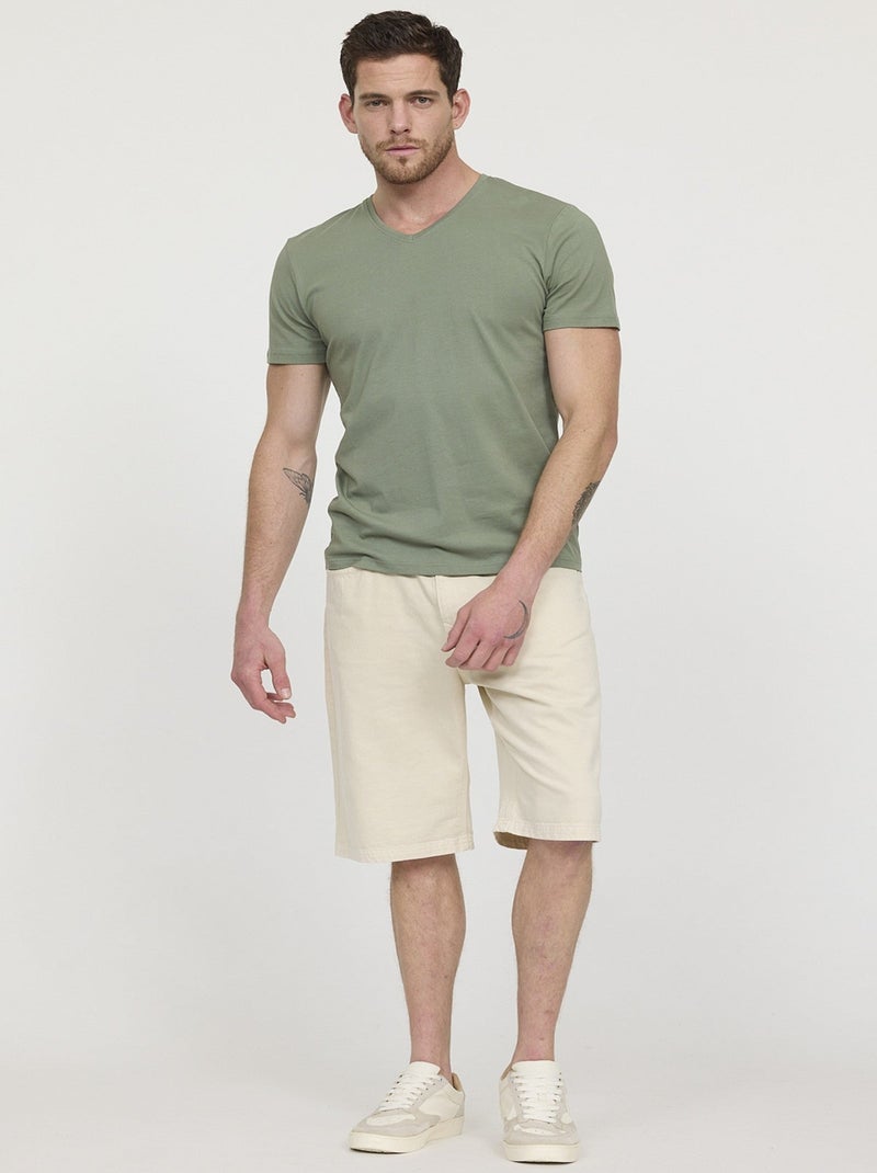 Lee Cooper - T-shirt AKILO Kaki vert Vert - Kiabi