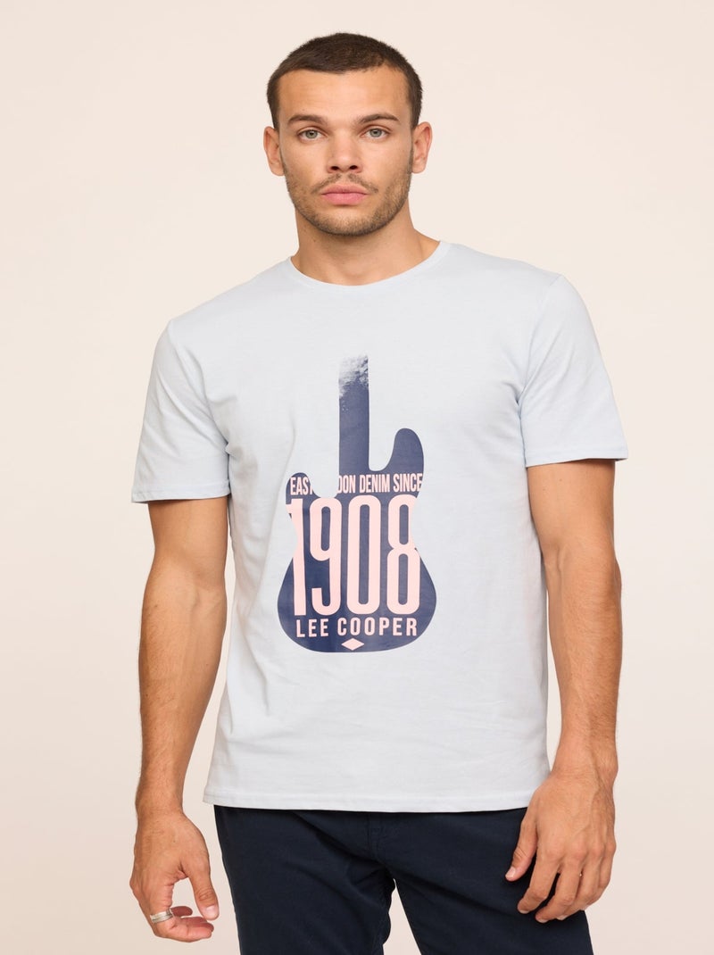 Lee Cooper - T-shirt AKOMO Gris bleu Gris froid - Kiabi
