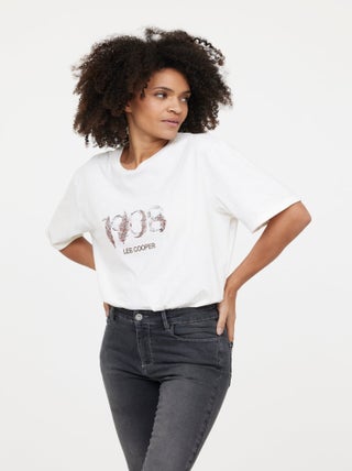 Lee Cooper - T-shirt ALBIN Ivory