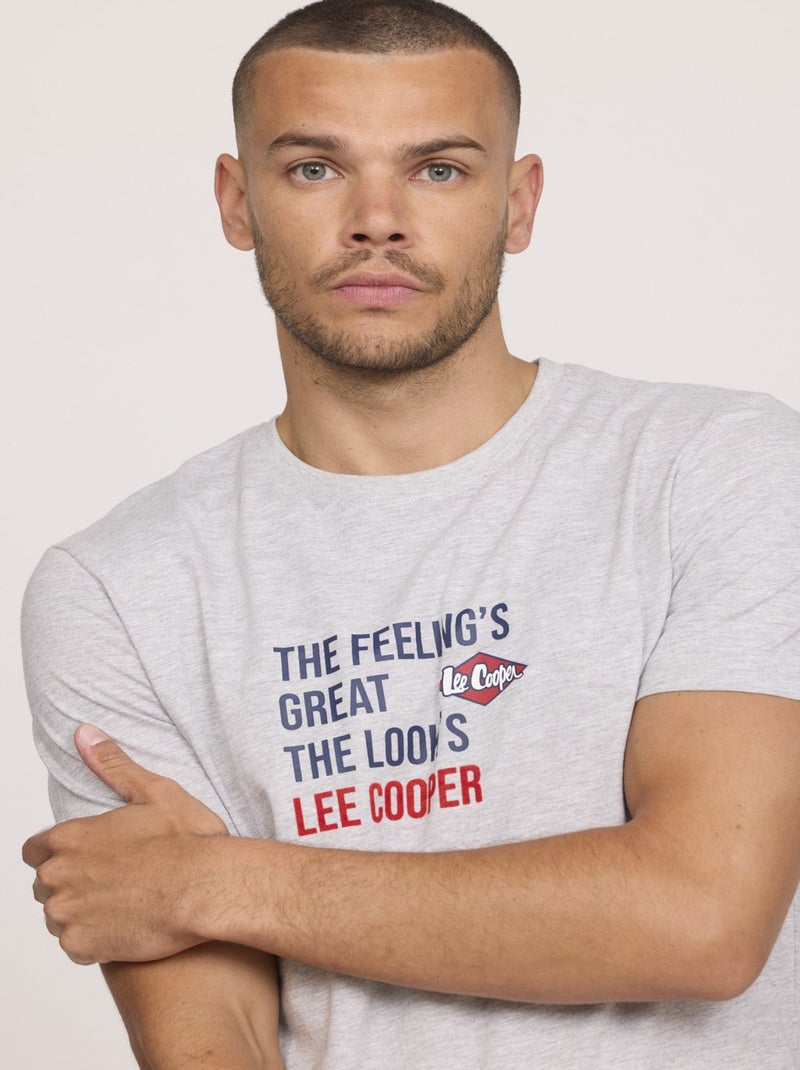Lee Cooper - T-shirt ALEKO Gris chiné Gris - Kiabi