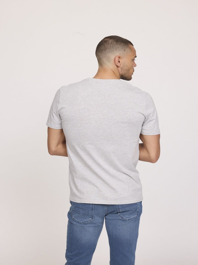 Lee Cooper - T-shirt ALEKO Gris chiné Gris - Kiabi