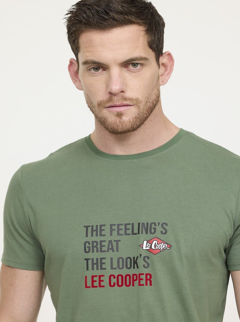 Lee Cooper - T-shirt ALEKO Kaki vert Vert - Kiabi