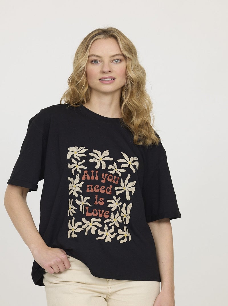Lee Cooper - T-shirt ALINKA Noir Noir - Kiabi
