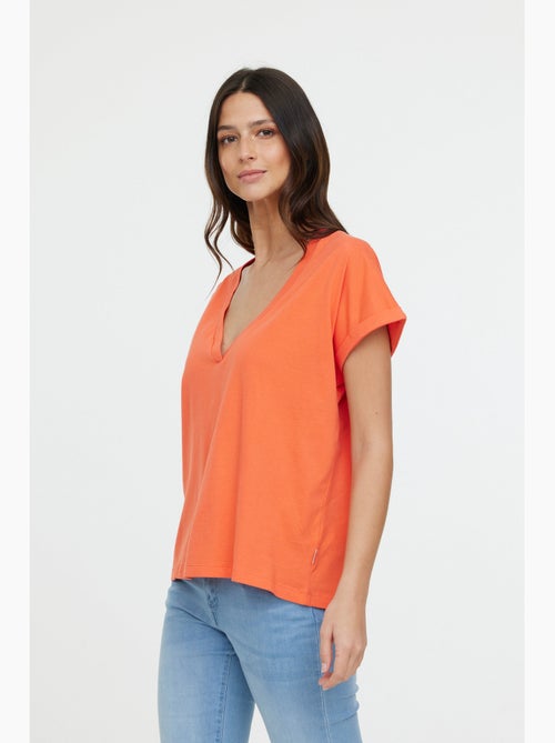 Lee Cooper - T-shirt ALYS MC Mandarine - Kiabi