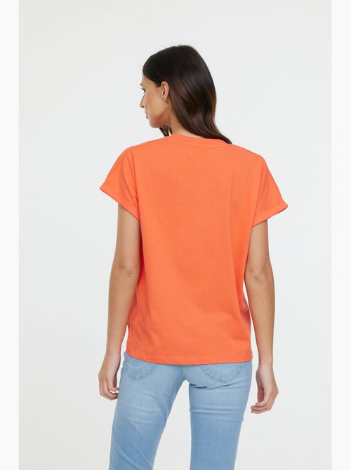 Lee Cooper - T-shirt ALYS MC Mandarine - Kiabi