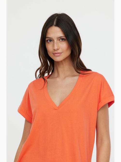 Lee Cooper - T-shirt ALYS MC Mandarine - Kiabi