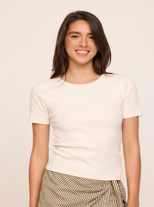 Lee Cooper - T-shirt ANICIA Ivoire - Kiabi