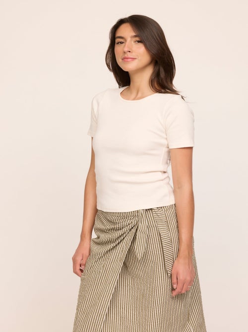 Lee Cooper - T-shirt ANICIA Ivoire - Kiabi