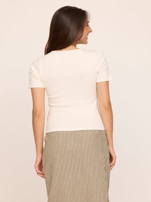 Lee Cooper - T-shirt ANICIA Ivoire - Kiabi