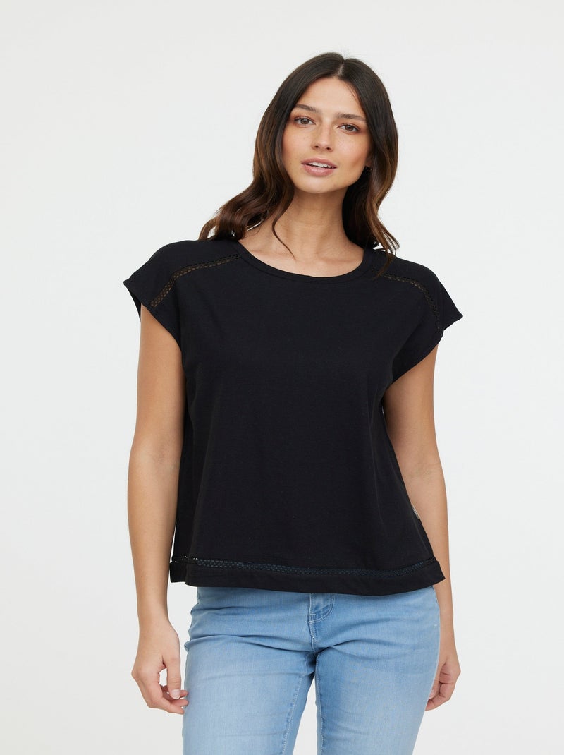 Lee Cooper - T-shirt ANIELE SM Black Noir - Kiabi