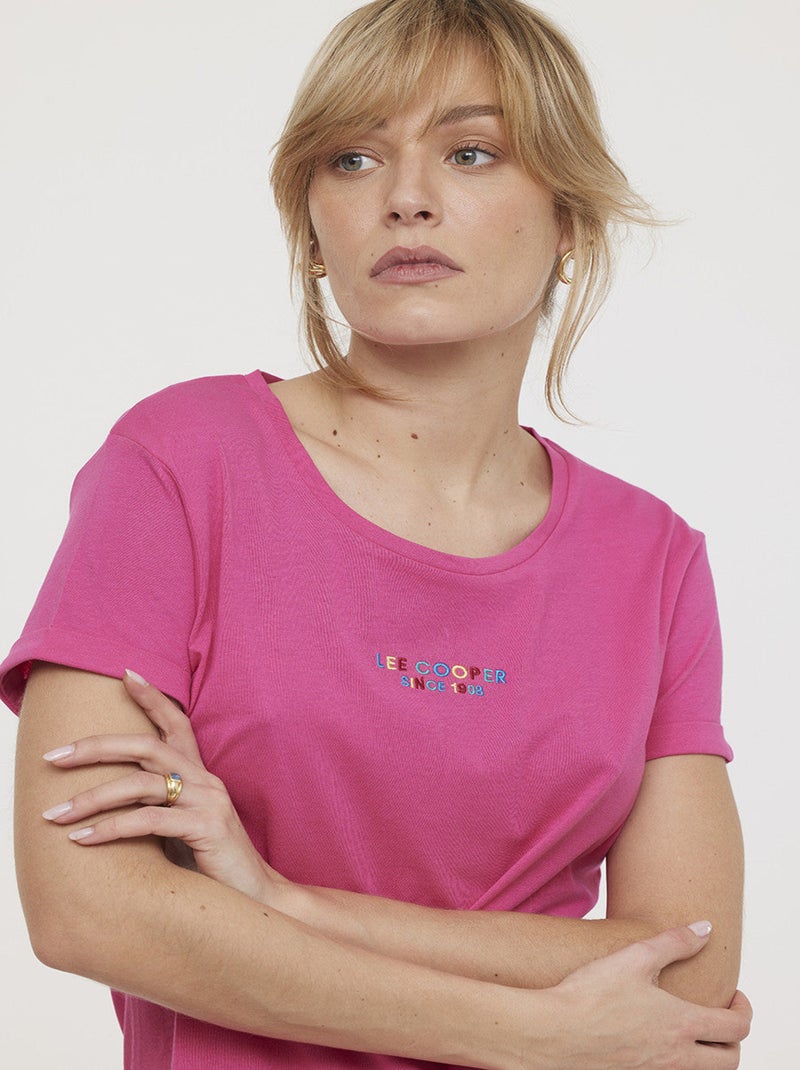 Lee Cooper - T-shirt ARARI Framboise Rouge - Kiabi