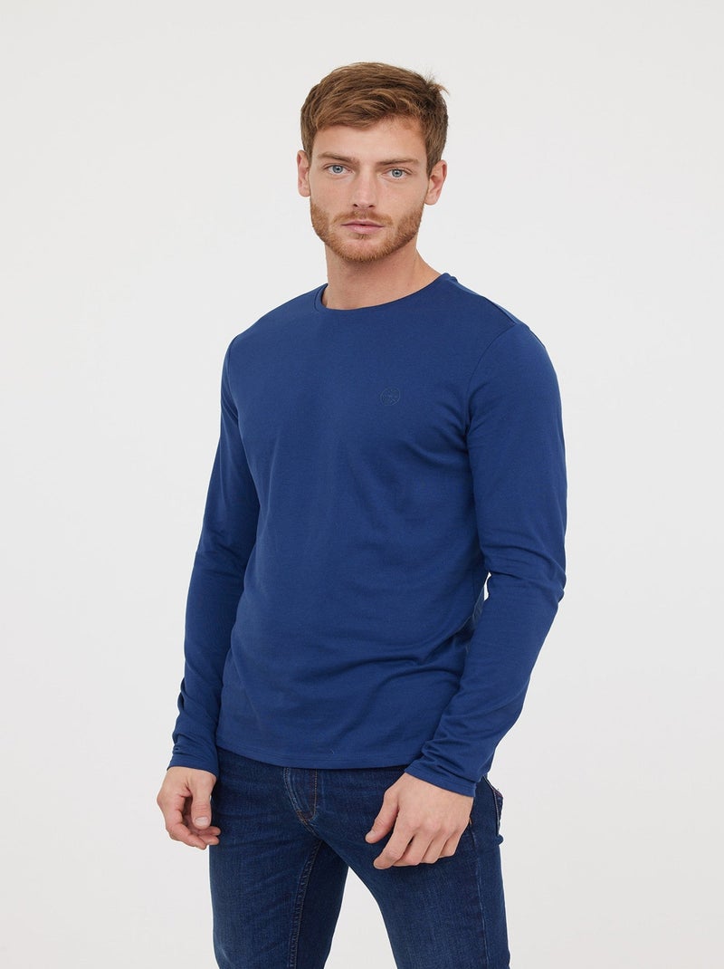 Lee Cooper - T-Shirt AREO Marine ML Bleu - Kiabi