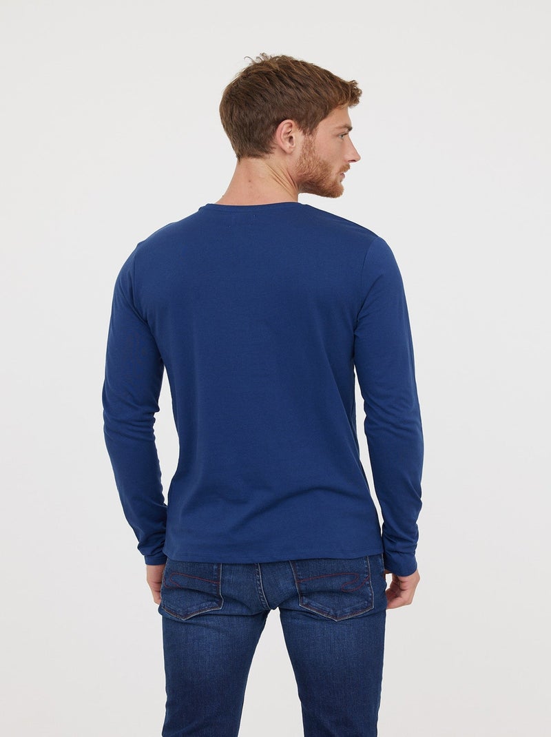 Lee Cooper - T-Shirt AREO Marine ML Bleu - Kiabi