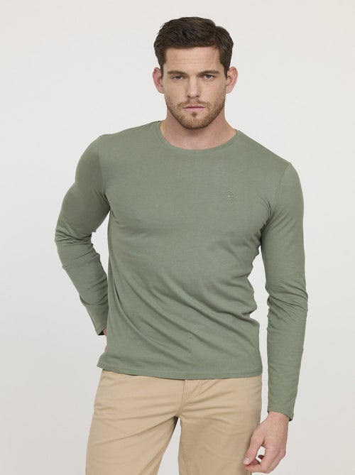 Lee Cooper - T-shirt AREO ML Kaki vert - Kiabi