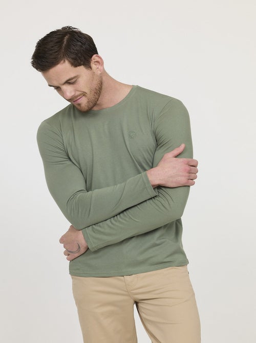 Lee Cooper - T-shirt AREO ML Kaki vert - Kiabi