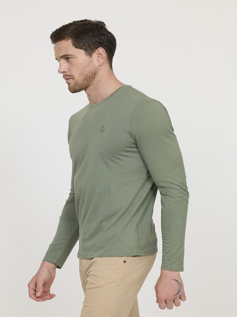 Lee Cooper - T-shirt AREO ML Kaki vert Vert - Kiabi