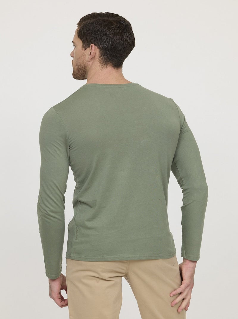 Lee Cooper - T-shirt AREO ML Kaki vert Vert - Kiabi