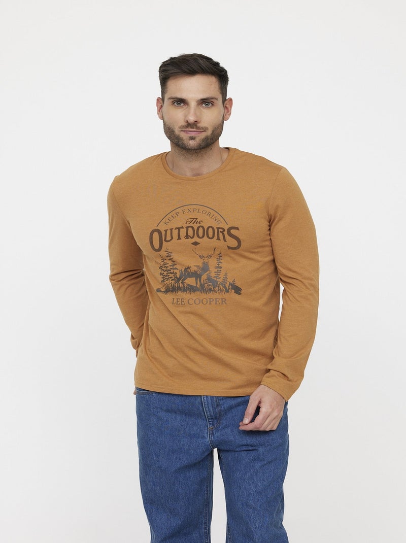 Lee Cooper - T-shirt ARIGNAL Camel Beige - Kiabi